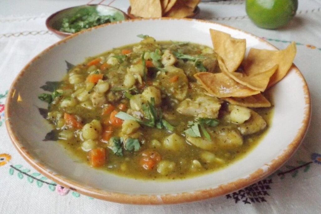 Chicken and Hatch Green Chile Pozole