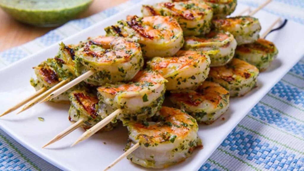 Pesto Grilled Shrimp