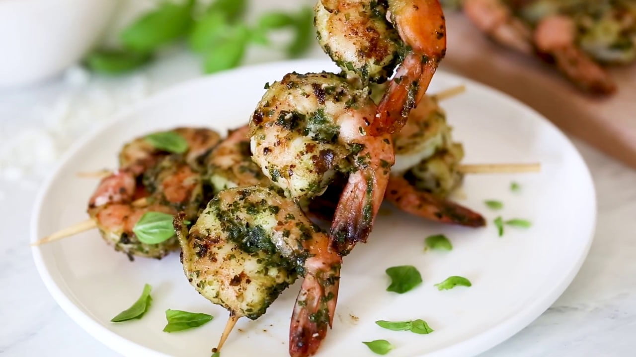 Pesto Grilled Shrimp